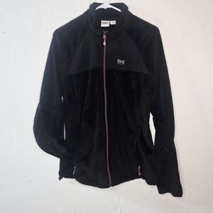 Everlast Black Fleece Jacket with Pink Zipper